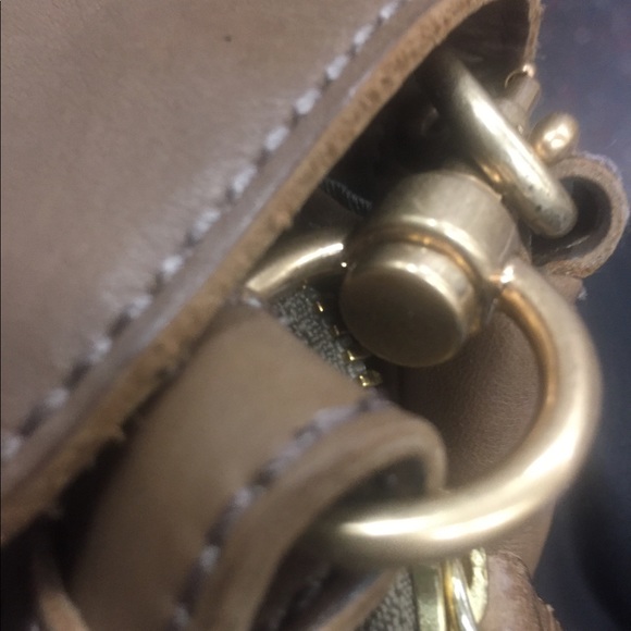 J.CREW TAN LEATHER Crossbody PREPPY CLASSY S LUX - Picture 6 of 8